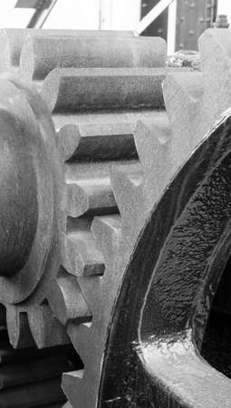 Original Gear Mechanism For Raising Lowering Murray Morgan Drawbridgeの写真素材