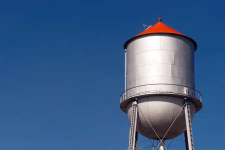 A water tower in this smal town reminds on of the Tin Manの写真素材