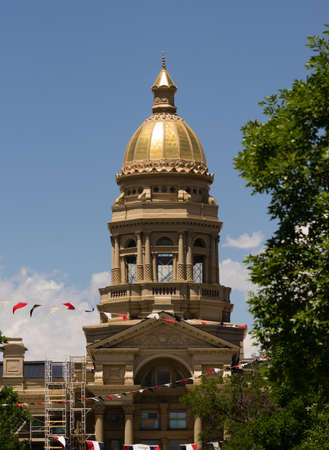 Cheyenne Wyoming Capital City Downtown Capitol Building Legislative Centerの写真素材