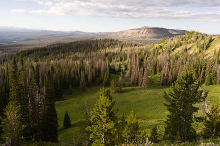 Table mountain near Wyoming Highway 26の写真素材