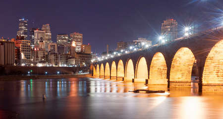 Saint Paul Minnesota Capital City Skyline Mississippi River Ramsey Countyの写真素材