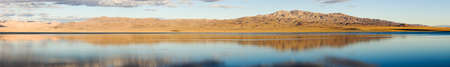 Walker Lake reflects Chukar Ridge and Mount Ferguson western USA