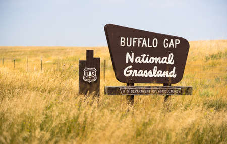 Viewer enters the Buffalo Gap National Grasslandのeditorial素材