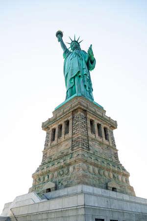It's a cutout on white of lady liberty in the Statue of Libertyの写真素材