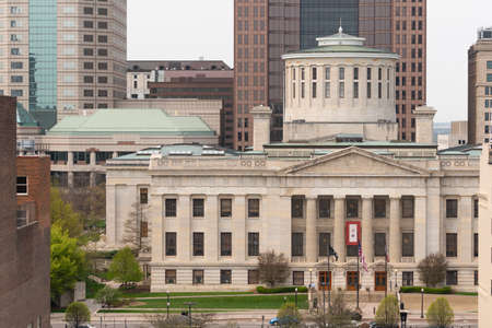Columbus is the State Capital of Ohio Headquartered at the Government Statehouseの写真素材