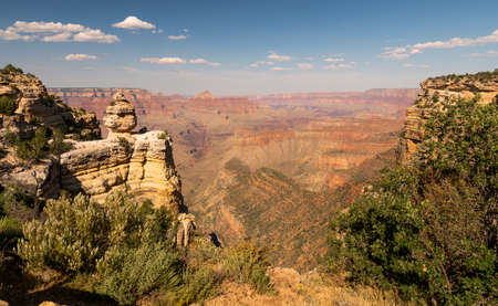 Horizontal Composition Deep Gorge Colorado River Cuts Through the Grand Canyonの写真素材