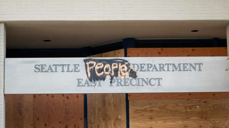 The Seattle Police Station has been turn into the People Department on Capital Hill inside CHOP