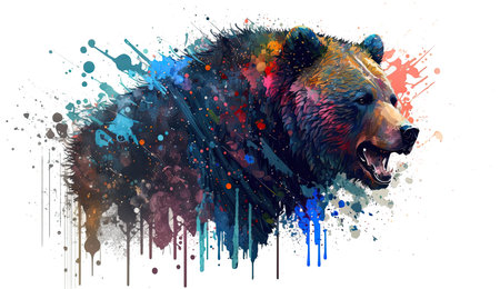 Grizzly Bear Wild Animal Carnivore Transparent Background Generative AIの素材
