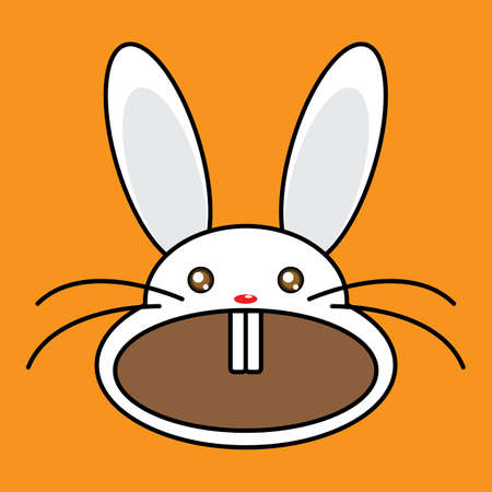 Cartoon happy rabbitのイラスト素材