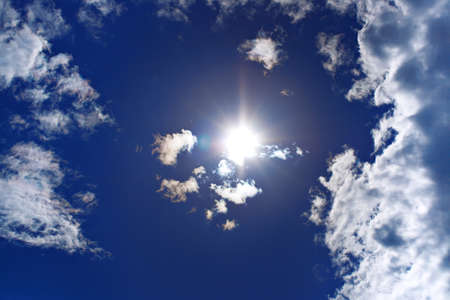 colorful sky and sun background