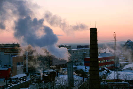 Smoke and Sunset Sky