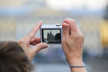 Taking photo of church
