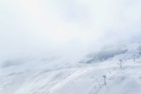 Chairlift in the snow