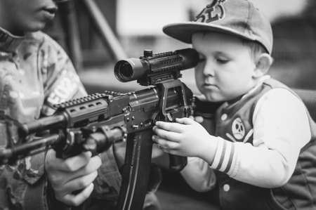 Kid using a Gun