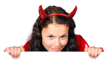 Girl in Red Costume
