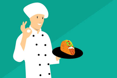 Taco Chef Illustration
