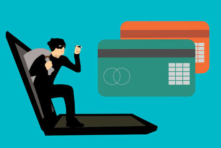 Hacking Credit Card Illustration