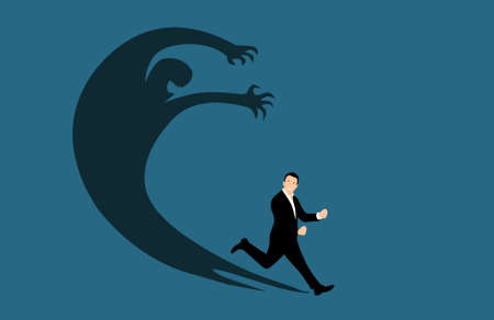 Scared Man Illustration