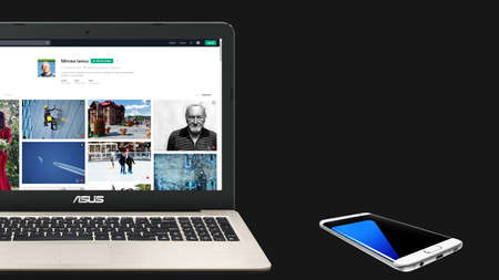 Laptop and Phone