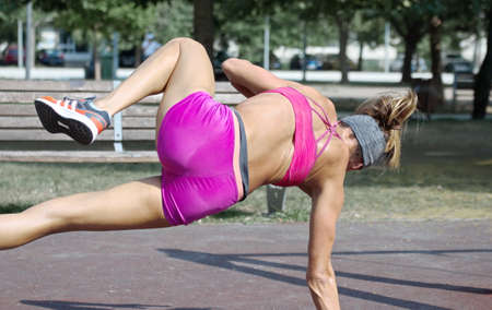 Gymnast Training in the Park