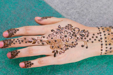 Mehndi Design in Back of Hand