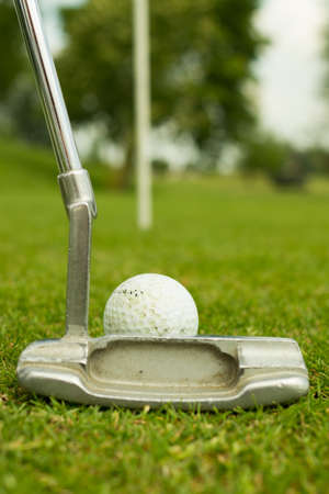 golf, ball, putter, green, sports