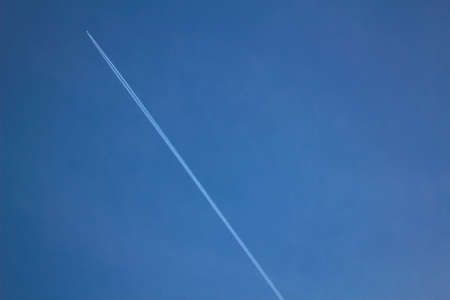 airplane, contrails, blue, sky