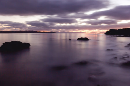 reflection, sunset, water, sea, sky, clouds