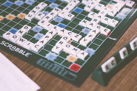 scrabble, board game, fun, entertainment, letters, words