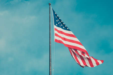 american, flag, blue, sky, United States, USA, stars and stripes