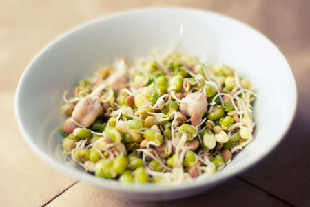 soybeans, sprouts, food, healthy, bowl