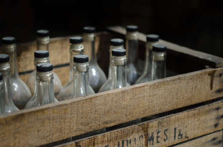 vintage, crate, glass, bottles, beer, objects, drinks