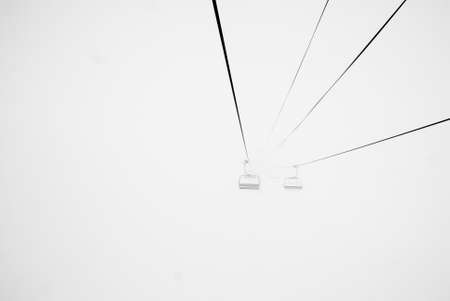 chairlift, ski, skiing, winter, snow, foggy, fog, blizzard, cold, grey, cables