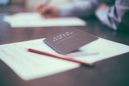 notepad, notebook, papers, pencils, writing, office, desk, business, working