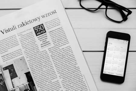 newspaper, magazine, reading, calendar, iphone, mobile, smart phone, cell phone, business,...