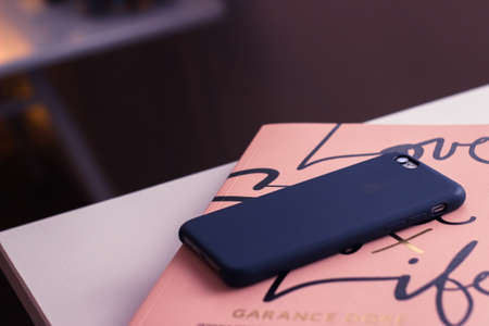iphone, mobile, smartphone, cell phone, books, magazines, business, office, desk
