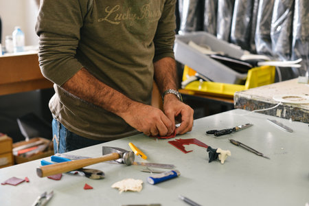 tools, people, working, industrial, table, hammer, manufacturing, factory, warehouse