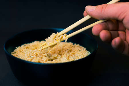noodles, soup, chopsticks, bowl, food, lunch, dinner