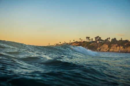 sunset, sunshine, ocean, sea, water, waves, summer, sky, outdoors