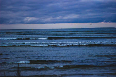 ocean, sea, water, waves, landscape, nature, horizon, blue, sky, clouds