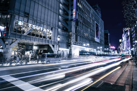 tokyo, japan, city, traffic, night, lights, highway, road, cars, buildings, urban