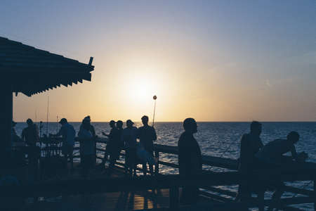 nature, water, ocean, sea, sky, horizon, sunset, sunrise, dusk, dawn, sun, men, women, people,...