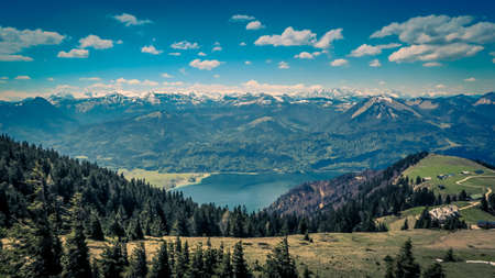 nature, landscape, mountains, summit, peaks, forests, trees, grass, water, lake, river, snow, sky,...