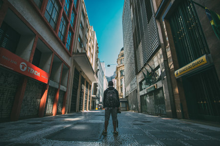 guy, man, male, people, back, contemplate, stand, style, travel, street, road, path, alley...