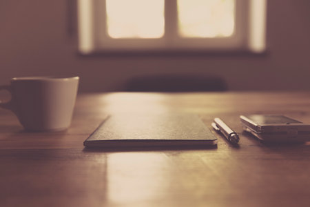 office, work, workspace, business, desk, table, gadgets, smartphone, mobile, retractable, pen, cup,...