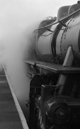 transportation, train, rail, express, steel, iron, smoke, tracks, railways, platform, industrial,...