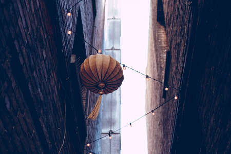 architecture, buildings, city, alleys, festival, lanterns, sky