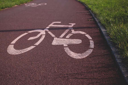 still, signs, bicycle, lane, road, street, drawing, illustration, grass
