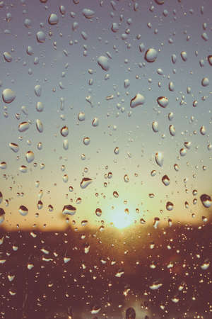 still, items, things, window, glass, moist, water, droplets, condense, sunrise, sunset, view