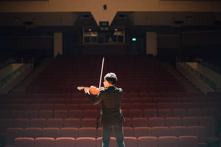 violin, music, musician, boy, auditorium, performance, presentation, concert, people